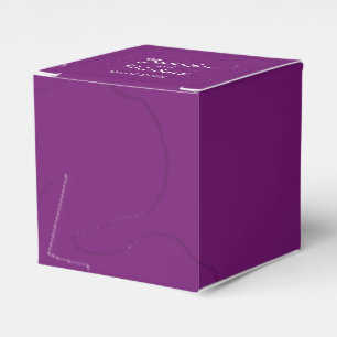 Eggplant Tone on Tone Wedding Favour Box