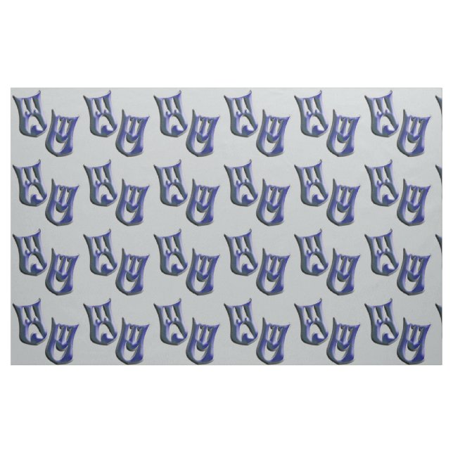 Eggplant Tragedy and Comedy Masks Fabric (Yard)