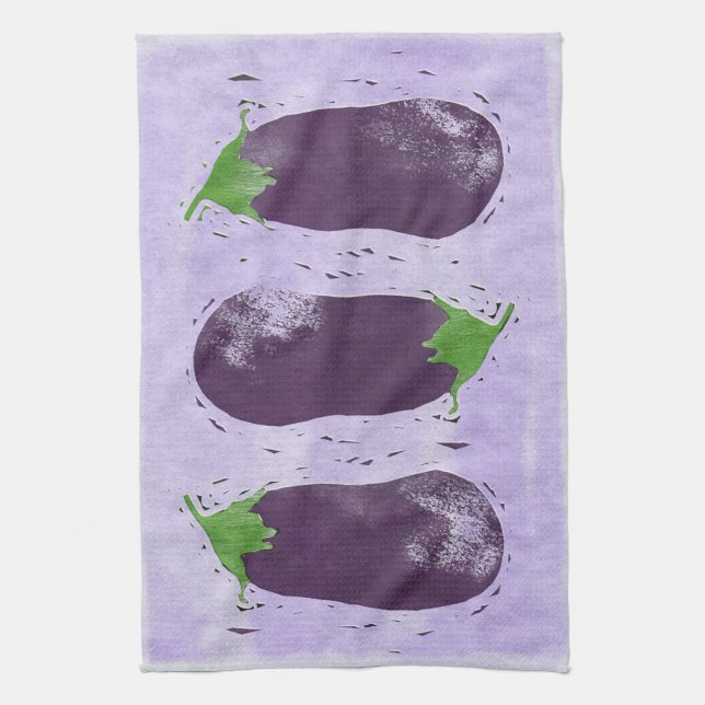 Eggplants Kitchen Towel (Vertical)