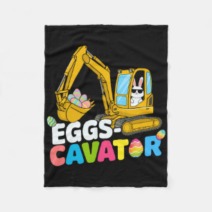 Eggs Cavator Easter Bunny Excavator Easter Toddler Fleece Blanket
