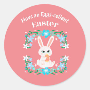 Eggs-Cellent Easter  Classic Round Sticker