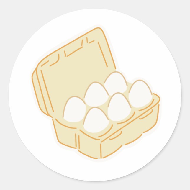 Eggs Classic Round Sticker (Front)