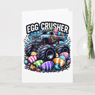 Eggs Crusher Easter Day Monster Truck Kids Toddler Card