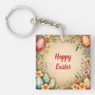 Eggs Easter Vintage Trendy Collection Keychain