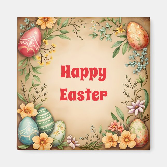 Eggs Easter Vintage Trendy Collection Magnet (Front)