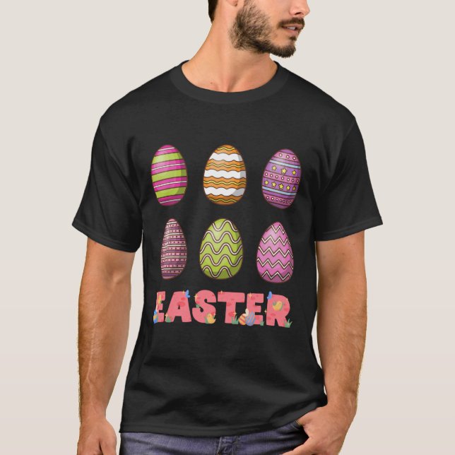 Eggs Happy Easter Day T-Shirt (Front)