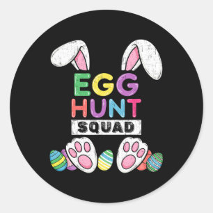 Eggs Hunt Squad Shirt Hunting Season Funny Easter Classic Round Sticker