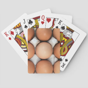 Eggs in a box playing cards