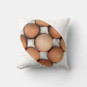 Eggs in a box throw pillow