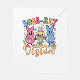 Eggs Ray Vision Happy Easter Day Xray Technician R Fleece Blanket