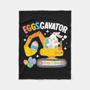 Eggscavator Easter Egg Hunt Construction Truck Tod Fleece Blanket