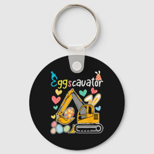 Eggscavator Easter Egg Hunt Construction Trucks Gi Keychain