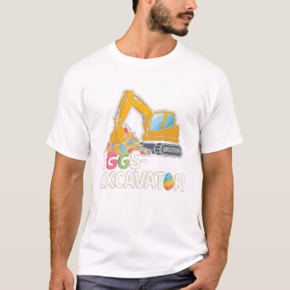 Eggscavator Easter Egg Hunt Construction Trucks T-Shirt