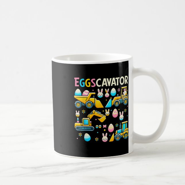 Eggscavator Easter Egg Hunt Construction Trucks To Coffee Mug (Right)