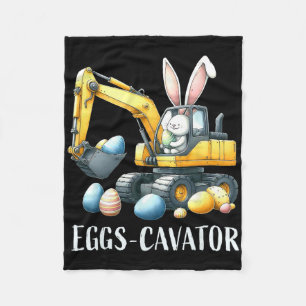Eggscavator Easter Egg Hunt Construction Trucks To Fleece Blanket