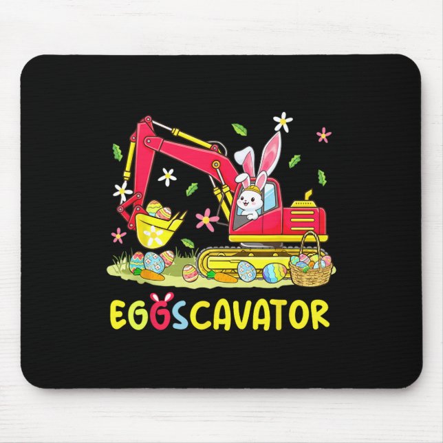 Eggscavator Easter Egg Hunt Construction Trucks To Mouse Pad (Front)