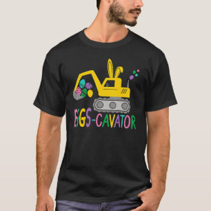 Eggscavator Easter Kids Toddlers Cute Easter Egg H T-Shirt