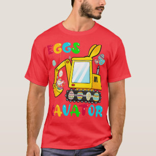 EggsCavator Happy Easter Funny Excavator Hunting E T-Shirt