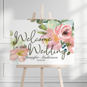 Eggshell and Blush Floral Bridal Shower Poster