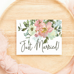 Eggshell and Blush Floral Just Married