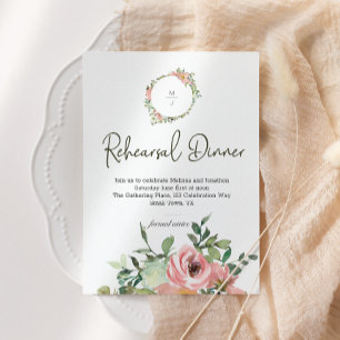 Eggshell and Blush Floral Rehearsal Dinner