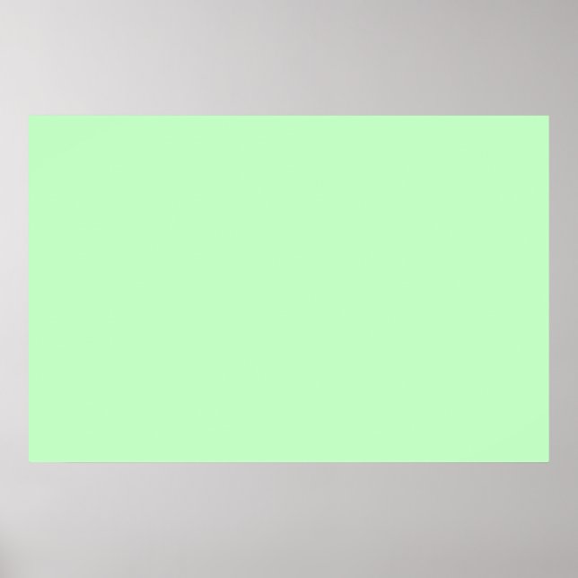 Eggshell Blue Green Pastel Colour Background Poster (Front)