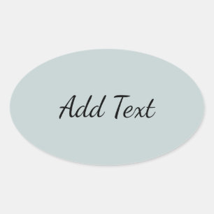 Eggshell Blue Oval Sticker
