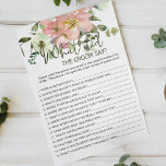 Eggshell Blush Floral Game Would the Groom Say Flyer<br><div class="desc">What would the Groom Say bridal shower game.  Elegant Watercolor Eggshell and Blush Floral.   Matching items to complete your event collection are available in our Zazzle store!</div>