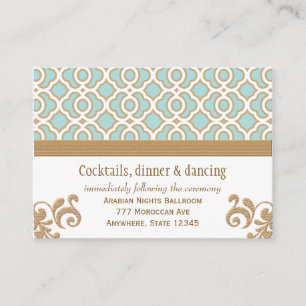 Eggshell Gold Moroccan Reception Enclosure Cards