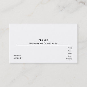 Eggshell/Off-White Business Card Template
