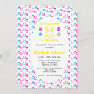 Eggspecting A Little Bunny Baby Shower Invitation