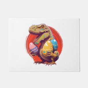 Eggspert Easter eggs Hunt Dinosaur Easter Bunny Doormat