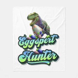 Eggspert Easter Eggs Hunter Easter Dinosaur Egg Fleece Blanket