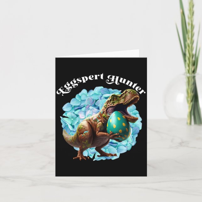 Eggspert Hunter Easter Egg Hunting Illustration Card (Front)
