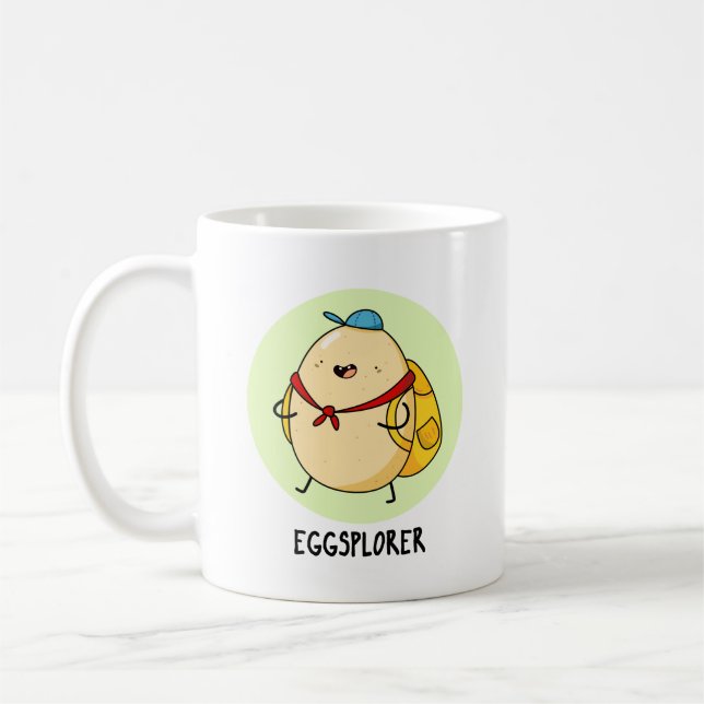 Eggsplorer Funny Egg Explorer Pun  Coffee Mug (Left)