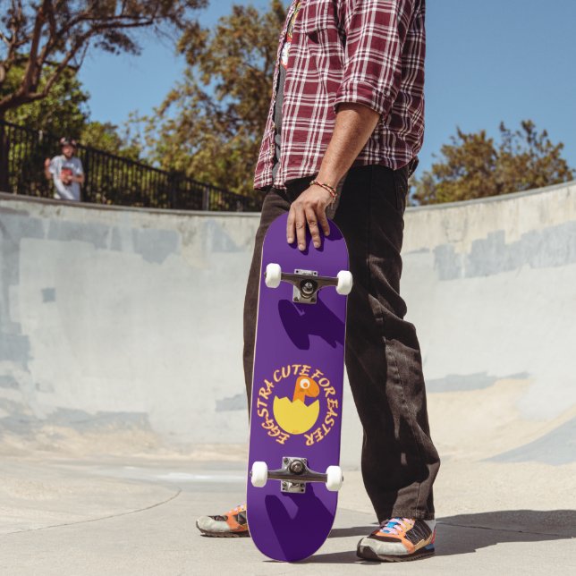 EGGSTRA CUTE FOR EASTER  funny easter dino gift    Skateboard (Outdoor 2)