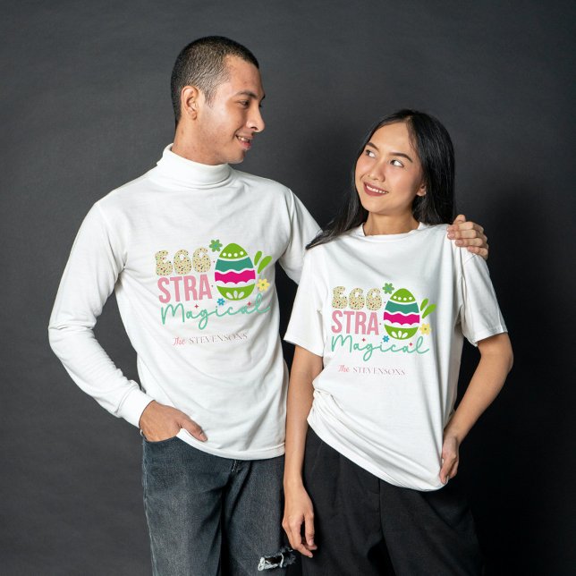 Eggstra Magical Easter, bold typography family T-Shirt (Creator Uploaded)