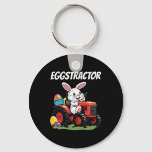 Eggstractor Funny Easter Day Men Women Bunny Easte Keychain