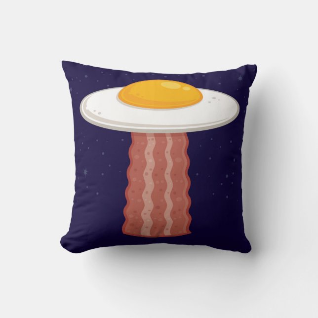 Eggstraterrestrial Throw Pillow (Front)