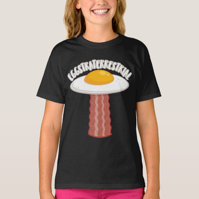 Eggstraterrestrial With Text T-Shirt (Front)