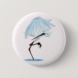 Eggy Egret 2 Inch Round Button