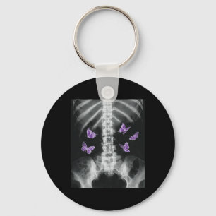 Egirl Xray Skeleton Pink Butterfly Harajuku Y2k Da Keychain