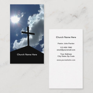 Église chrétienne Thème Cartes de visite