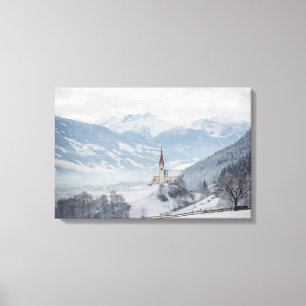 Église dans Zillertal dans la copie de toile