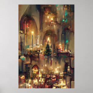 Église de Noël, affiche Cadeaux de Noël