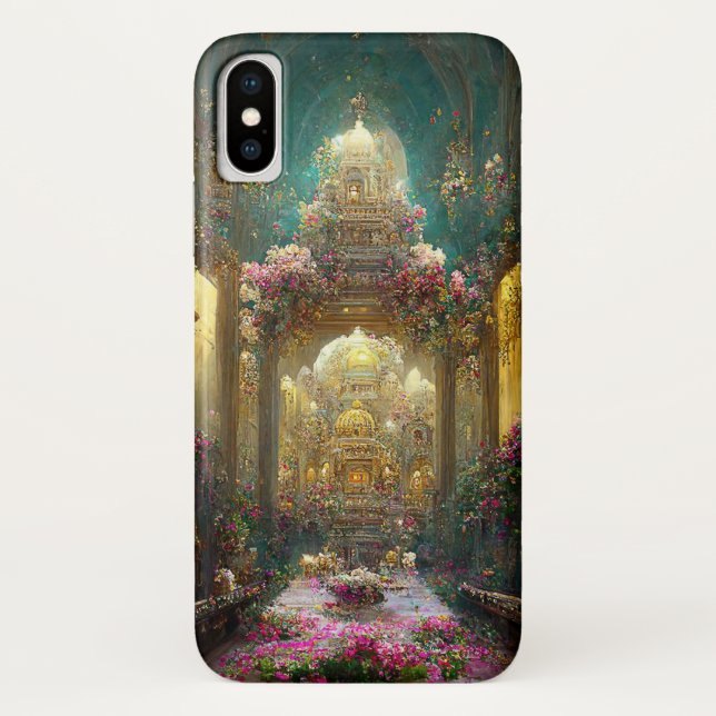 Église des fleurs d'Imaginaire - Coque iphone (Dos)