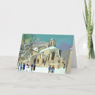 Eglise En Neige, Carte de fin de année