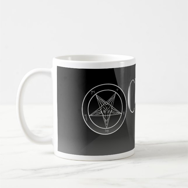 Église Noir de tasse blanche classique de logo de (Gauche)