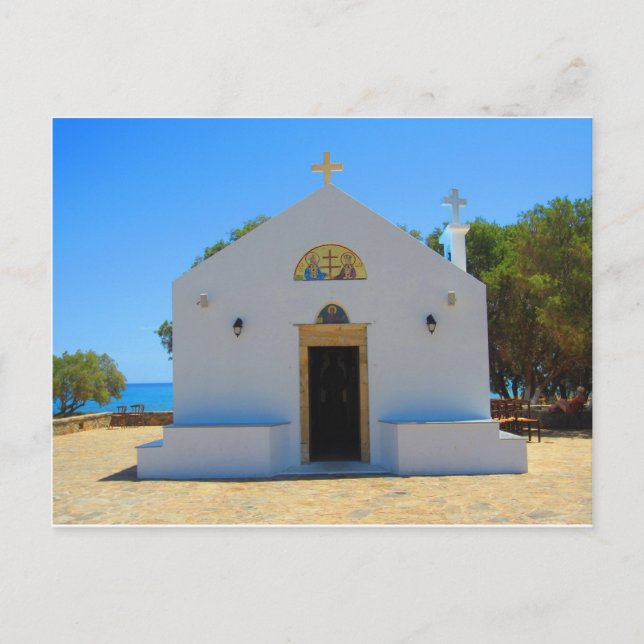 Eglise orthodoxe à Gouves, carte postale de Crète (Devant)