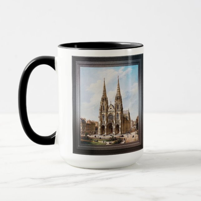 Église Sainte-Clotilde à Paris by Max Berthelin Mug (Left)